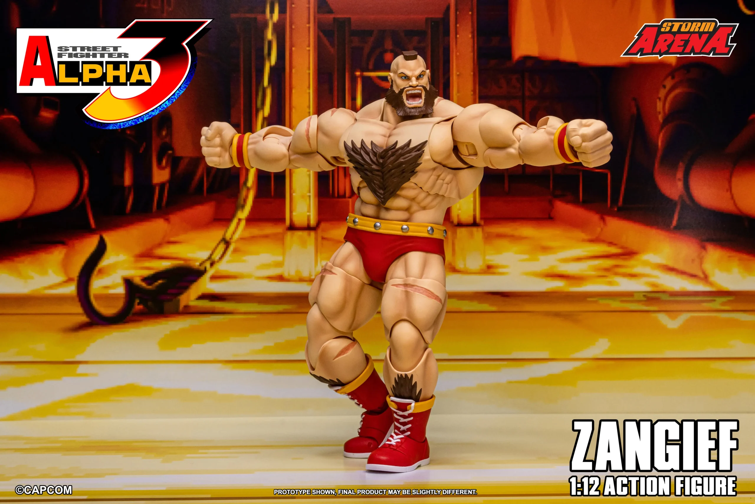 Street Fighter Alpha 3 Storm Arena Zangief 1/12 Scale Action Figure - Image 11