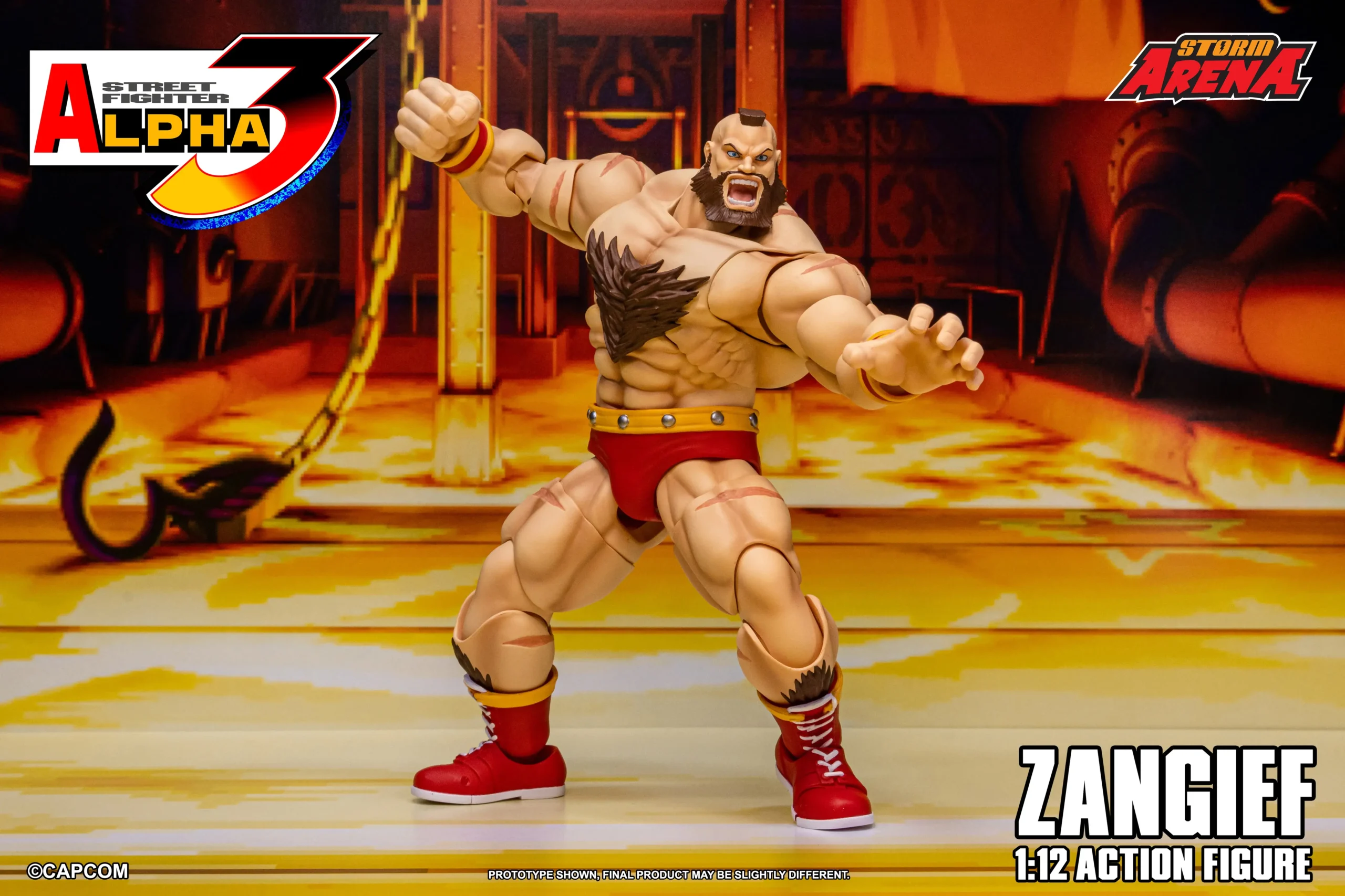 Street Fighter Alpha 3 Storm Arena Zangief 1/12 Scale Action Figure - Image 12