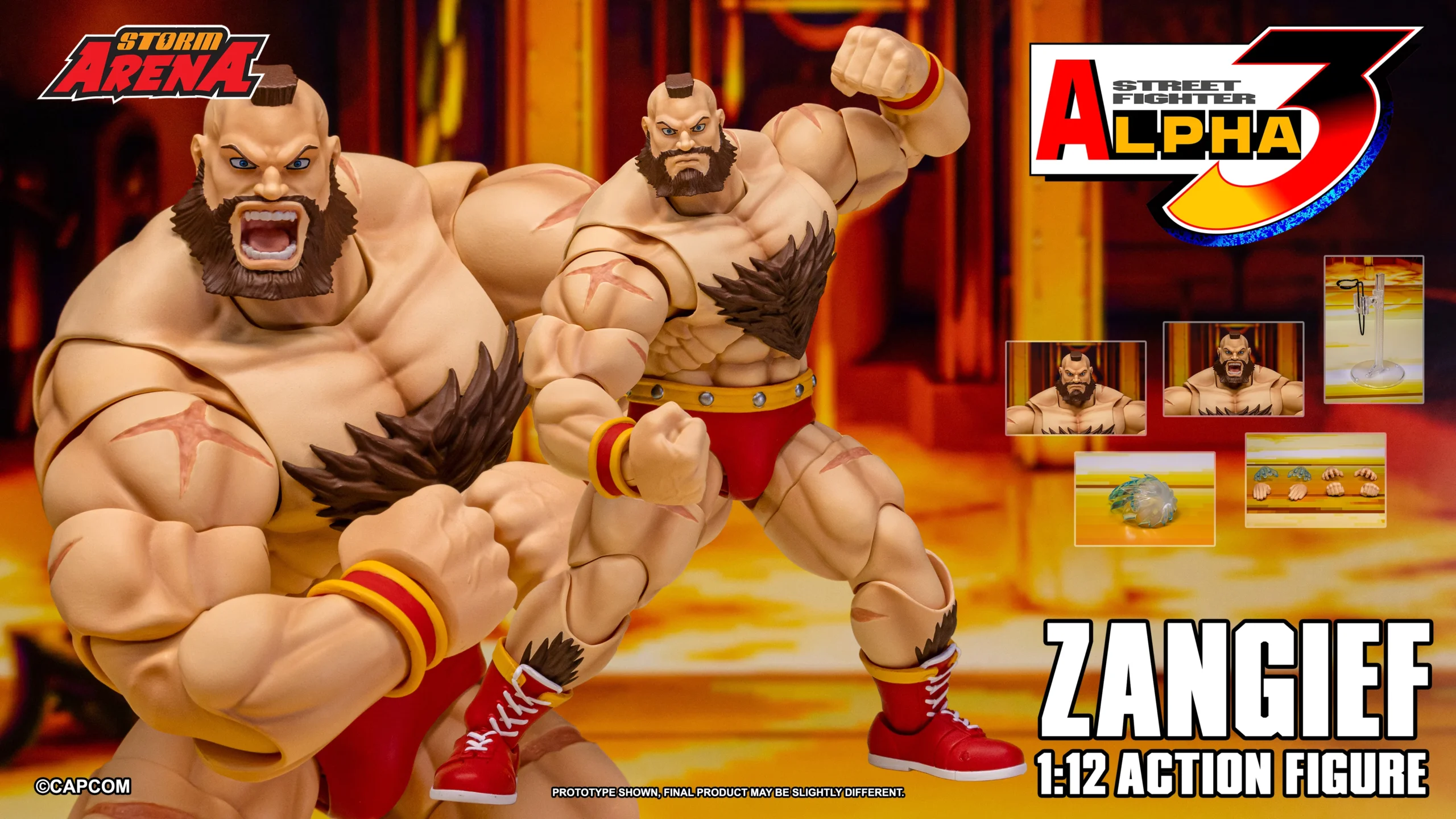 Street Fighter Alpha 3 Storm Arena Zangief 1/12 Scale Action Figure - Image 23