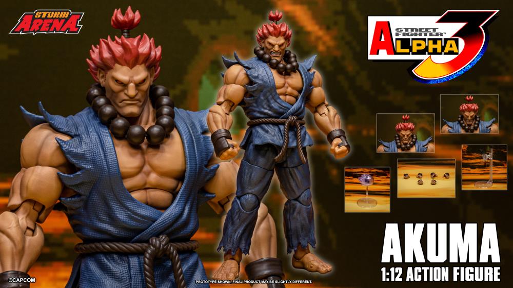 Street Fighter Alpha 3 Storm Arena Akuma 1/12 Scale Action Figure - Image 22