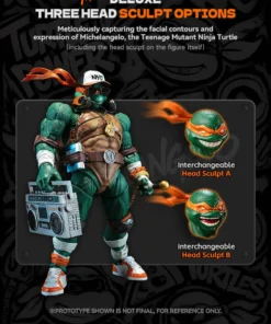 Teenage Mutant Ninja Turtles HB0105 HEFIG Michelangelo (Deluxe Edition) Action Figure (With Bonus) - Image 20
