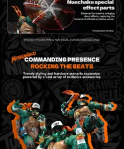 Teenage Mutant Ninja Turtles HB0105 HEFIG Michelangelo (Deluxe Edition) Action Figure (With Bonus) - Image 24