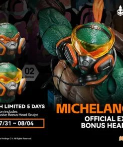 Teenage Mutant Ninja Turtles HB0105 HEFIG Michelangelo (Deluxe Edition) Action Figure (With Bonus) - Image 5