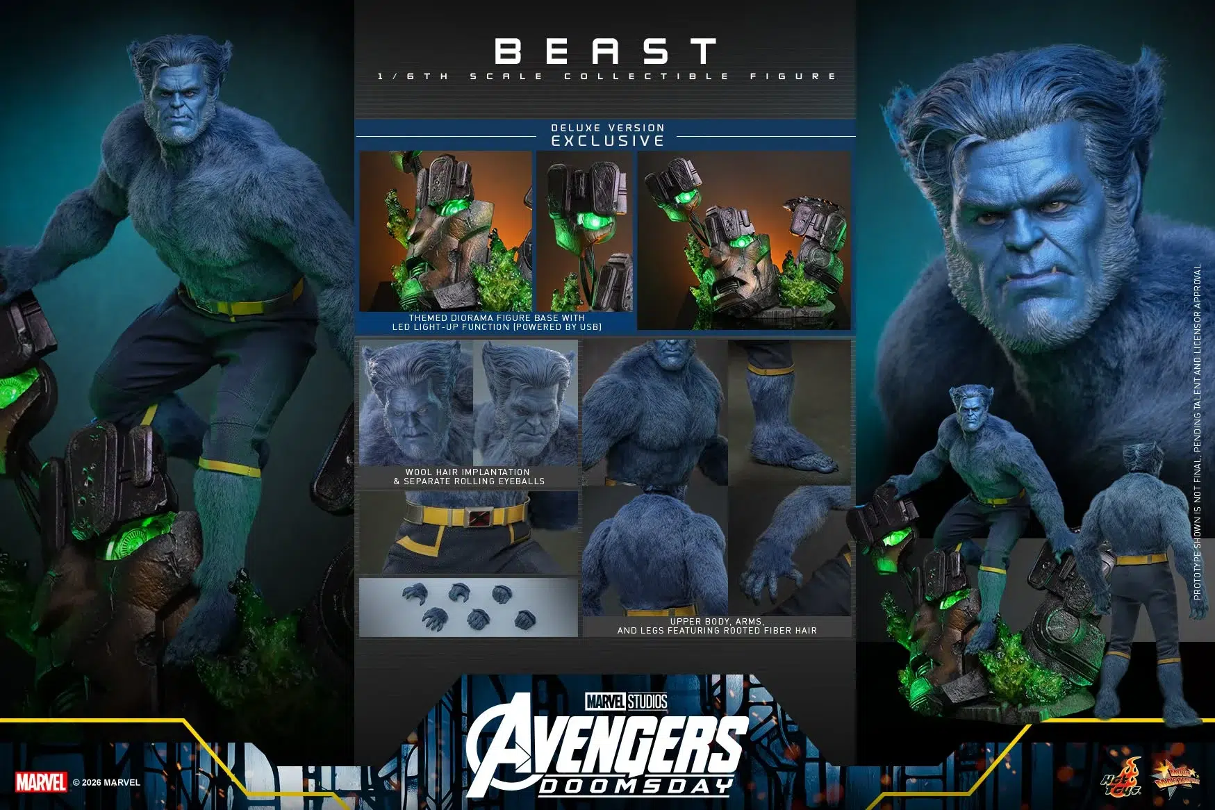 Avengers: Doomsday MMS921 Beast (Deluxe Ver.) 1/6th Scale Collectible Figure - Image 24